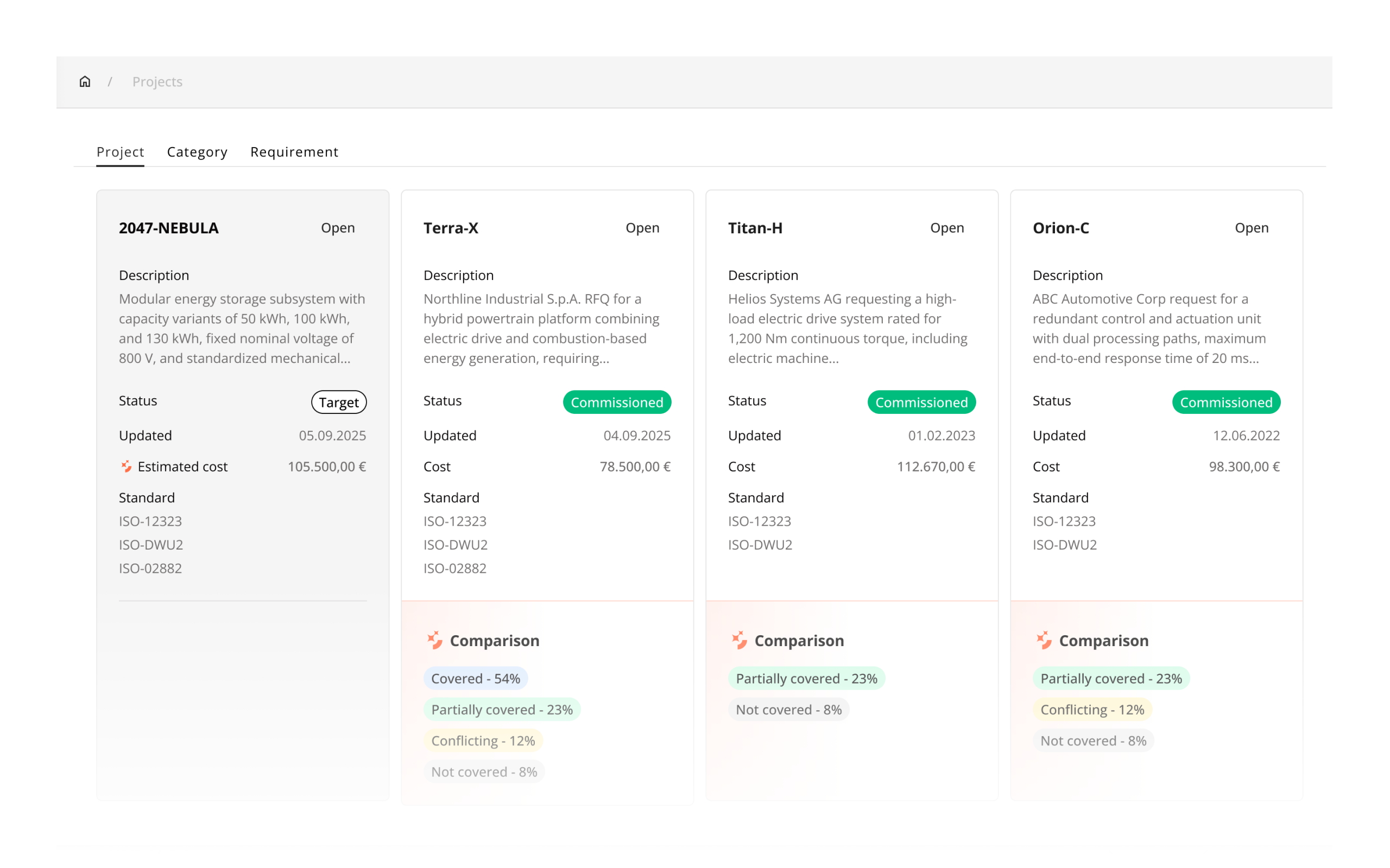 Accelerate proposal creation by matching RfQs with real product data