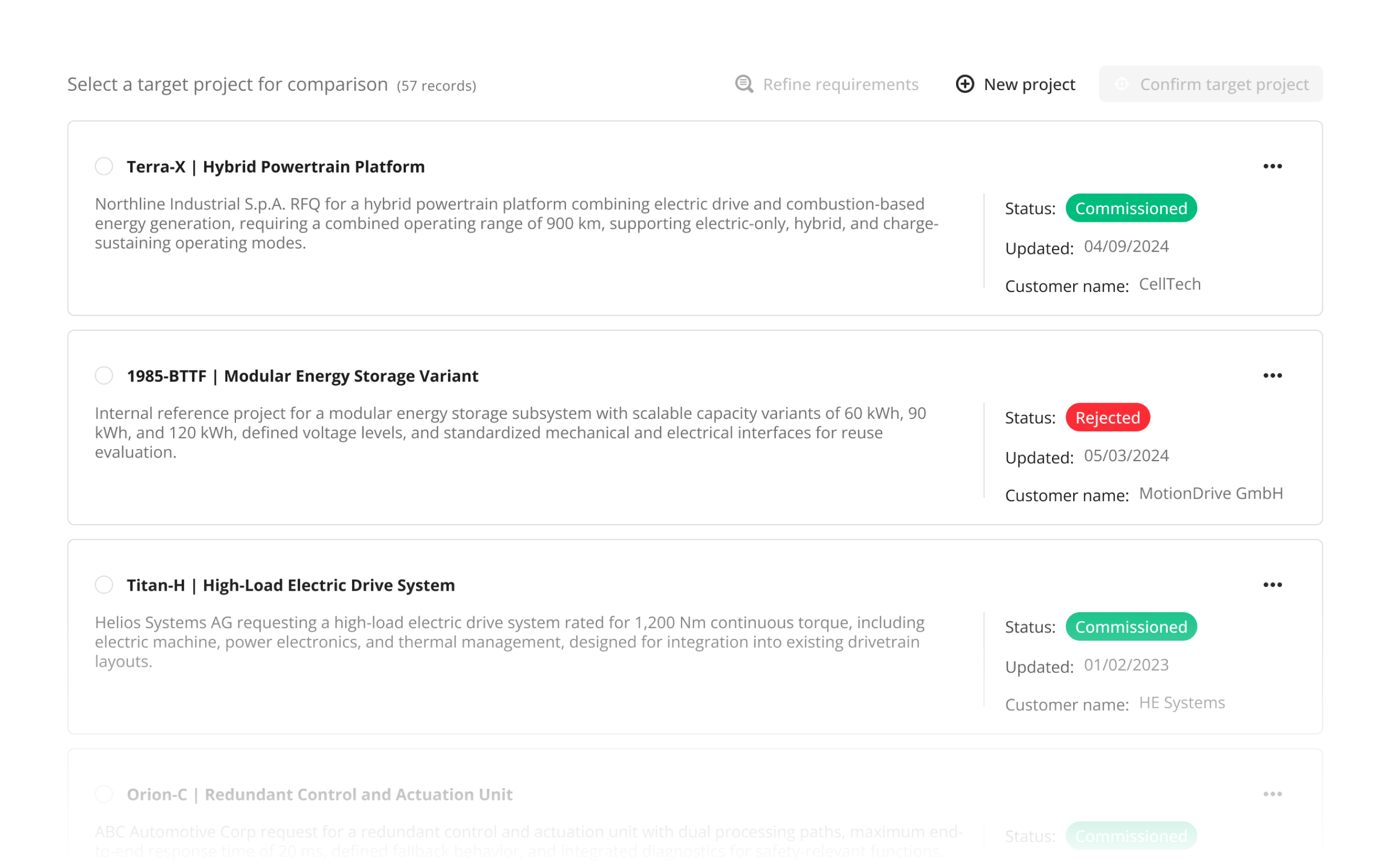 Accelerate proposal creation by matching RfQs with real product data