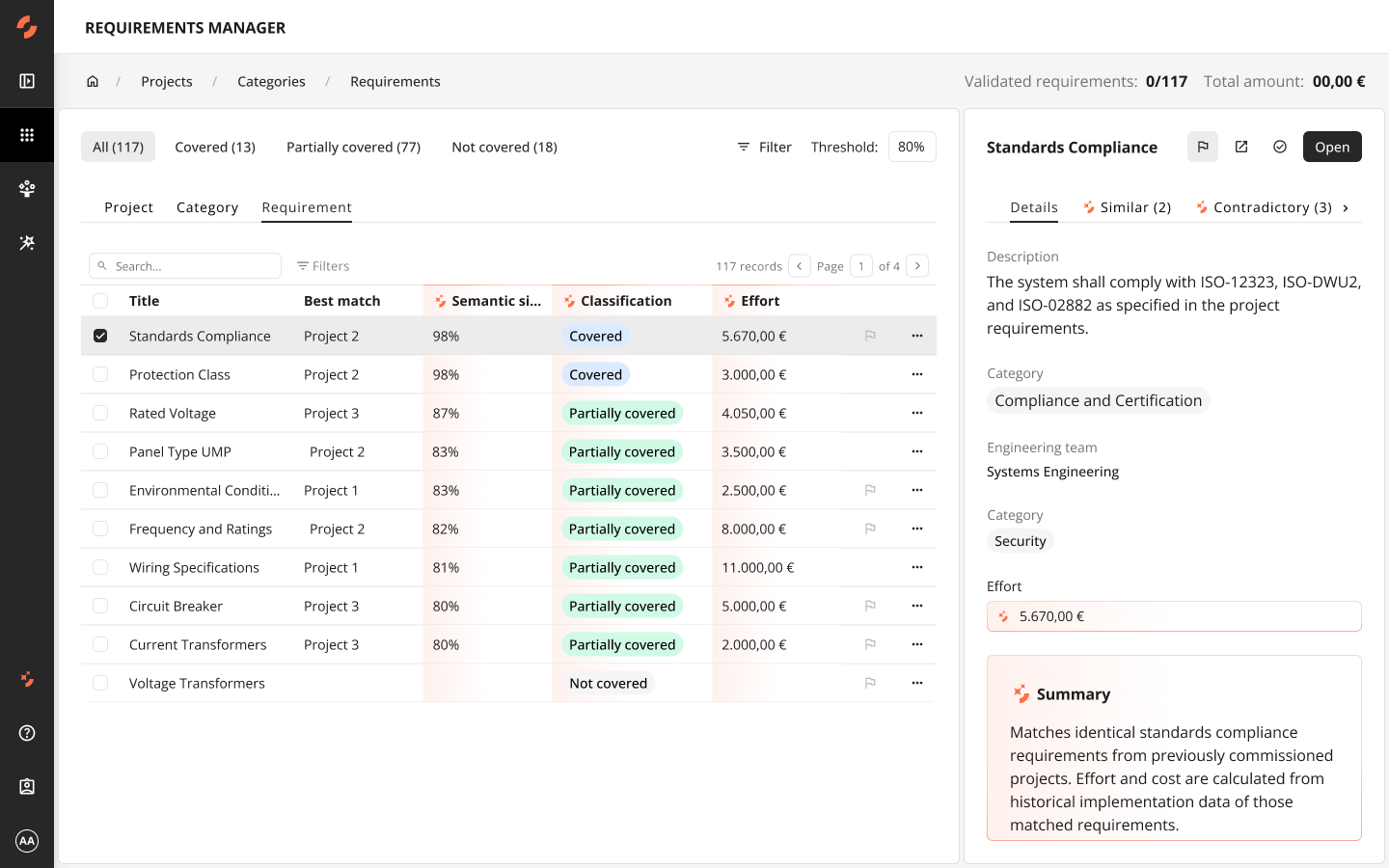 Accelerate proposal creation by matching RfQs with real product data